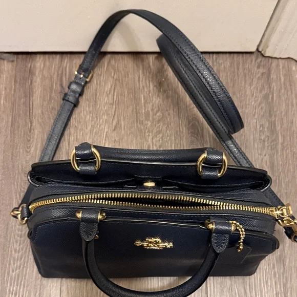 Coach Navy Leather Purse - Picture 3 of 6